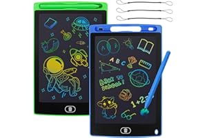 yingd LCD Writing Tablet, 2 Pack Colorful Screen LCD Writing Drawing Tablet for Kids, 8.5 Inch Writing Doodle Drawing Board, Scribbler Drawing Pad, Learning Educational Gift for 2-8 Years Old Girl Boy