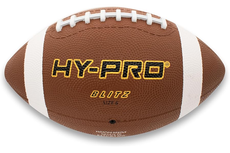 Hy-Pro Blitz American Football - Youth Size 6, Durable Ball for Training & Recreational Play with Enhanced Grip - Ideal Junior American Football Gift