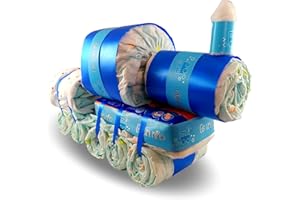 TIERNOS MOMENTOS Tarta De Pañales Tren Con Vagón Para Niño