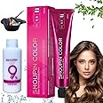 Wxshang Shoupin Color Hair Dye, No Bleach Hair Nourishing Coloring Shampoo, Permanent for Men Women (Chestnut Brown)