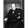 Stampa Artistica Incorniciata A4 - Ritratto Vintage Di Winston Churchill - Quadro Per Parete UK