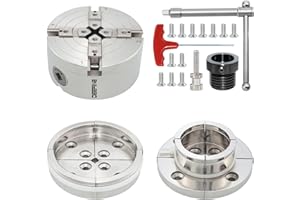 DEEFIINE Backenfutter Drechselfutter 100MM 4-Backen Spannfutter selbstzentrierend Drehfutter Drechselspannfutter für M33 Und M18 Drechselbank(2)