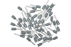 ‎AFELD ELEKTRO Afeld Elektro Aderendhülsen 0,75mm² Grau - isolierte Kabelhülsen - 50 Stück Kabelendhülsen - Endhülsen für fein- und feinstdrähtige Leiter