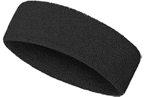 SATINIOR Bandeaux de Sport Anti-Transpiration pour Adulte Unisexe Bandeaux Athlétique en Coton Absorbant l'Humidité Bandeau Élastique Sport Anti-Transpiration