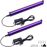 VAYALT 2Pcs Black Light Lamp UV Black Light Tube, 8W USB UV LED Black Light Bulb 385-400 LED Lamp Blacklight Bar, UV Light Tu