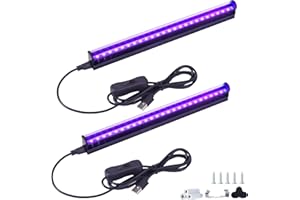 VAYALT 8W Lumière Noire Portable, Barre de Lumières UV, UV LED Tube Lumière Noire, 24 Leds Barre de Lumières UV 5V Port USB 385-400nm, pour Halloween Noël Soirée Poster Fluorescente Blacklight Party