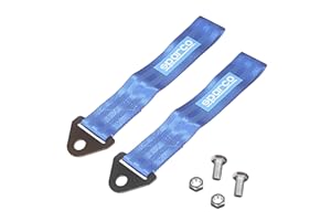 LoreenCar 2 Stück Abschleppseil für Rennwagen, Hochfestes Abschleppseil, Nylon Abschleppseile, für Rennwagen für den vorderen hinteren Stoßstangen-Abschlepphaken (blau)