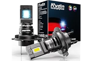 Nvdin H7 LED 22000LM lampadina faro per auto, ultracompatta a montaggio diretto, 6000k forte luce bianca, set di 2 lampadine