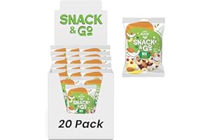 Alfano dal 1940 Mix Focus Snack & Go 20 Pacchetti Monoporzione da 25g Frutta Secca Anacardi Naturali, Cocco smile Disidratato, Cranberry Disidratato e Mandorle Sgusciate
