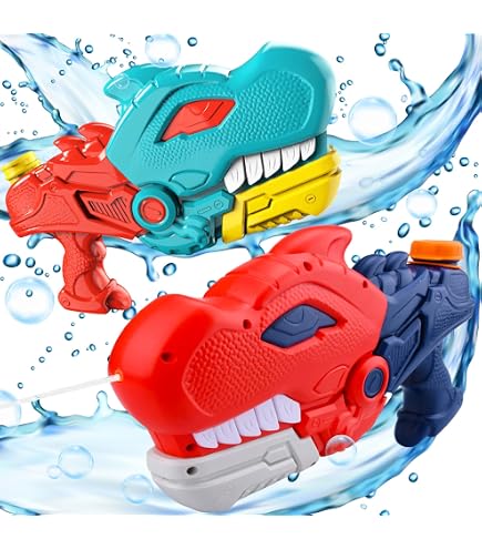 Pistolet à Eau Pompe 40 Cm Blue Sky - Jet Puissant, 6 Buses, Plastique Durable, Jeu été Plage Piscine - 6