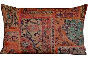 ‎BETIES beties „PersischPatch“ Kissenhülle ca. 30x50 cm 100% Baumwolle marokkanischer Wohnstil in der Farbe abendrot