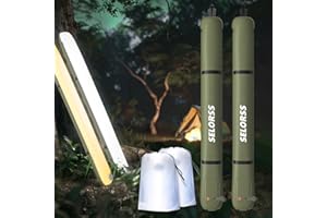 SELORSS Lampes de camping gonflables 33,86 in/ 86 cm Lampe télescopique pliable Outask, lumière LED extérieure portable IP66 étanche avec USB lumineux à intensité variable pour le camping- 2 Pack Vert
