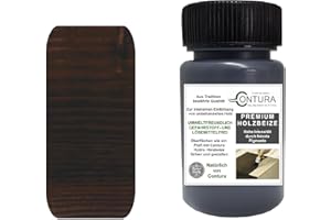 FARBMANUFAKTUR CONTURA NUR DAS BESTE FÜR IHR HOLZ Holzbeize Pinselflasche 50ml. Beizprobe Retuschier Beize Reparaturflasche Holz Tischler Farbe Farbbeize Wasserbeize (Mahagoni)