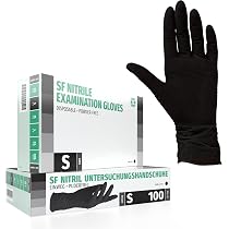 SF Nitrilhandschuhe L Schwarz – 100 Stück Einweghandschuhe, latexfrei