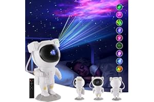 FBSPORT Astronaut Galaxy Projector Starry Sky Night Light, Star Nebula Projector with 17 Modes, Timer and Remote Control, Bedroom Ceiling Space Projector, Gift for Kids and Adults