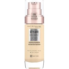 Maybelline Foundation, Dream Radiant Liquid Hydrating Foundation with Hyaluronic Acid and Collagen - Lightweight, Medium Cove