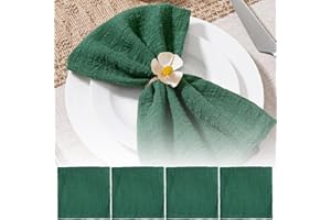 EXIN DEHCEN TESSTSY 6 Piezas Servilletas de Tela Algodón 42x42cm, Servilletas de Tela Lavables, Servietas de Tela Reutilizables, para Decoración de Mesa, Cena, Boda, Cumpleaños, Fiestas (Verde)