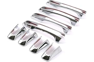 GLOFLY Chrome Exterior Side Door Handle Cover Trim Fit For Jaguar E-PACE XE XF XFL F-Pace Fit For Land Rover Discovery Range Rover Sport L494 Outside Door Handle Exterior Door Handles