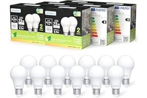 sailsco Classe B Lampadine LED E27,5.7W Equivalente a 75W Incandescenza,1055 Lumen,4000K Bianco Neutro,Risparmio Energetico LED A60,Lunga Durata,Basso Consumo,Non Dimmerabile,12 Pezzi