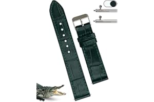 VINACREATIONS Handmade Alligator Belly Watch Band Men Quick Release Premium Hornback Crocodile Replacement Pin Tang Buckle Wristwatch Strap by Vietnamese