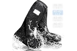 SWTYExt Regenschutz Schuhe EU Größe 40-42 Überzieher Schuhe Regen Überschuhe Wasserdicht Regenschuhe Faltbare Wasserdichte Schuhüberzieher für Herren Frauen Outdoor Fahrrad Motorrad