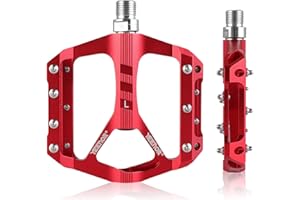 AIKYA Pedali da Strada/Mountain Bike Pedali MTB Pedali Piatti in Alluminio 9/16" Cuscinetto Sigillato Leggero Piattaforma per Strada Montagna BMX MTB Bici