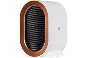 HOTSNAP VORTEX AIR Radiance Electric Low Energy Space Heater in Gold Deluxe - Silent Mini Heating Fan with Carry Handle - Adjustable Portable Room Warming Device