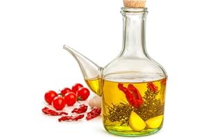 VISTE-LO Bouteille verseuse en verre – Porron espagnol traditionnel pour huile, vinaigre, vin et épices – Carafe avec bec verseur