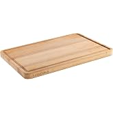 HENCKELS by ZWILLING Kesme tahtası ahşap kesme tahtası, 40 x 27,5 x 2,5 cm, meyve suyu oluğu, &ccedil;ift taraflı kullanılabilir
