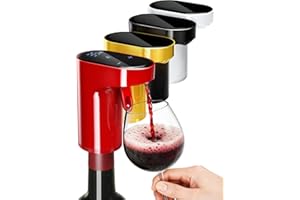 REDSACK Dispensador eléctrico de vino con accesorios de licor Soju y whisky, bomba de vino de alta relevancia para verter y airear perfectos, dispensador de vino fácil de usar para bar en casa (Rojo)