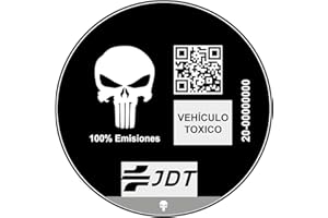 OTHER Vinilo Adhesivo Pegatina Sticker Distintivo Ambiental Coche VEHICULO TOXICO JDT INVERTIDO