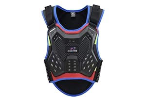 SJAPEX Veste Armure Moto Blouson Motard Gilet Protection Équipement de Moto Cross Scooter Enduro Homme ou Femme Moto Cross Gilet Veste Protection Blue,S