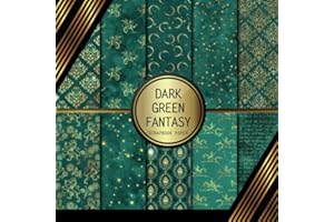 Scrapbook Paper: Dark Green Fantasy: Double Sided Craft Paper For Card Making, Origami & DIY Projects | Decorative Scrapbooking Paper Pad