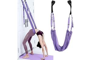 ‎FUXUNAMZ Yogagurt Beinstretcher Stretching Band Dehnungsband - Yoga Gurte aus Polyester Baumwolle, Inversion Stretch, Übungsband für Yoga Ballett Pilates Gymnastik Flexibilität Training, Lila 1Stück