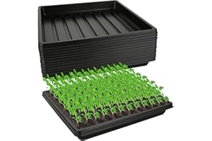 ‎JMIATRY JMIATRY 12 Stück Anzuchtschale Kunststoff, Pflanzschalen für Anzucht 26.9×26.9×3.6 cm, Kunststoff Anzuchtschalen ohne Bodenlöcher für Pflanzen, Kräutern, Blumen, Gemüse und Obst