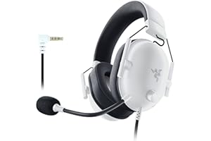 Razer BlackShark V2 X - Casque Gaming Esports Multiplateforme (Haut-parleurs Triforce de 50mm, Annulation Passive du Bruit Avancée, Son 7.1 Surround, Microphone Cardioïde) Blanc