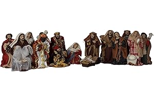 ZICOM Nebo Dressing Figures Set Oriental Nativity Figures Approx. 11 cm 15-Piece Polyresin