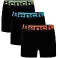Bench Mens 'Action' Cotton Boxer Shorts, 3 Pack, Assorted Colours