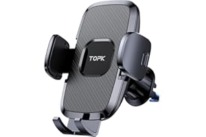 TOPK Car Phone Holder, Holder for with Hook Clip Air Vent Mount 360° Rotation Universal Mobile Cellphones