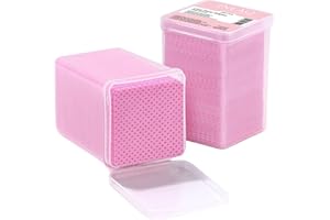 ‎INLAQ INLAQ® Profesjonalne perforowane waciki bezpyłowe do paznokci - Delikatne czyszczenie i precyzja - Idealne do usuwania lakieru i przygotowywania paznokci - 100% bawełna 5x5 cm, 200 szt.