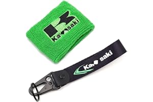 BINGYUAN Motorcycle Front Fluid Oil Brake Reservoir Socks & Keychain For Z1000SX Z900RS Z 750 ZX6R ZX10R NINJA1000 SX ZH2/SE NINJA H2/R (Color : KFBS Green)