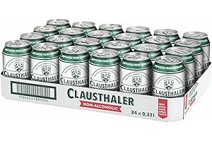 Clausthaler Original Alcohol Free Beer - Case 24 x 330ml, <0.5% Cans | Lager | Vegan, Low Calorie | Ingredients: Water, Barley, Malt & Hops