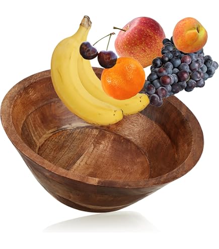 Insalatiera in legno di mango realizzata a mano - Italia
