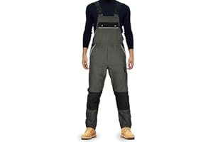 TMG® Lange Arbeitslatzhose Herren, Latzhose Style, Kniepolstertaschen aus Cordura, viel Stauraum, robust, versch. Farben