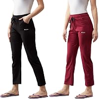 BLINKIN Women's Cotton Solid Pajama Combo(Pack of 2)