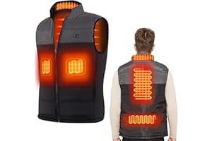 vapesoon Gilet Elettrico Riscaldato per Donna e Uomo 3 Temperatura Regolabile Lavabile Giacca Riscaldabile Invernale per Caccia Moto Escursionismo e Campeggio (Non Include la Batteria)