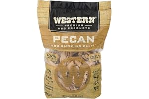 Western Premium BBQ Products Pecan BBQ Smoking Chips, 180 cu in