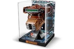 cooldac Acryl Vitrine Box für Lego Star Wars 75351 Princess Leia Boushh Helmet Modellbausatz, staubdicht Transparent Clear Display Box Vitrine (Das Modell Nicht enthalten)