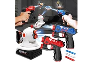 VATOS Laser Tag Game Set avec projecteur - 2 Joueurs Mini Laser Tag Guns pour Enfants Garçons 3+, Intérieur/Extérieur Jeu Jouet pour activité familiale pour 4 5 6 7 Garçons Filles Cadeau
