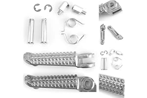 Artudatech Motorbike Foot Rest, Front Aluminum Foot Peg Bracket Footrest Foot Pegs for Yamaha YZF R1 1998-2014 R6 1999-2014 R6S 2003-2008